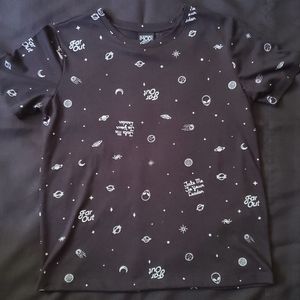 NWOT Black Space Tee Shirt